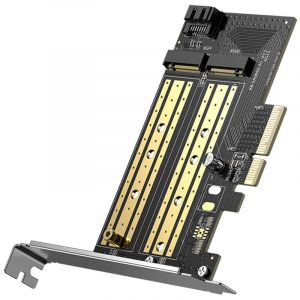 UGreen Carte d'extension adaptateur PCIe 3.0 x4 deux emplacements SSD suppl&eacute;mentaires M.2 M-Key et M.2 B-Key