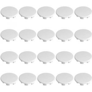 Cyclingcolors 20x cache trou bouchon plastique 20mm blanc protection trou meuble mur cloison quincaillerie vis