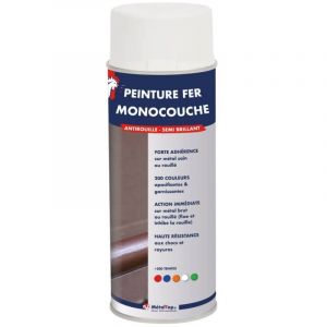 Peinture Fer Monocouche - Metaltop - Rouge signalisation - RAL 3020 - Bombe 400mL