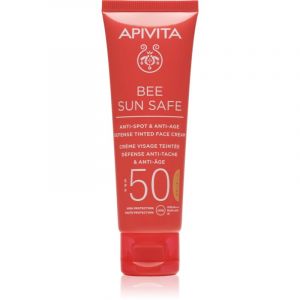 Apivita Bee Sun Safe creme antimanchas e antienvelhecimento FPS50+ com cor 50 ml