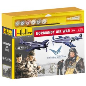 Heller 53005 - Maquette figurines Normandie Air War Mustang, Focke Wulf