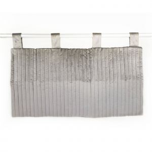 Tête de lit velours Velina- gris mastic