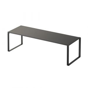 Yamazaki 2573 Frame Étagère à Chaussures Extensible, Noir, Acier, Design Minimaliste, 34?60 x 12 x 10 cm (LxPxH)