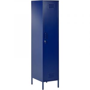 Beliani Armoire de Rangement en Acier Bleu Marine &agrave; 1 Porte Style Industriel pour Bureau Frome