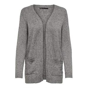 Image de Only Lesly Open Cardigan Knit XS Medium Grey Melange - Medium Grey Melange - XS