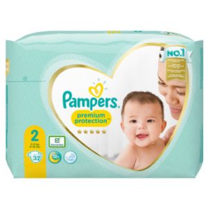 Pampers Couches premium protection new baby, taille 2 mini