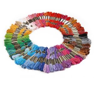 Image de 100 Échevettes Fils À Broder Pour Broderie Point De Croix Bracelet Brésilien Multicolore