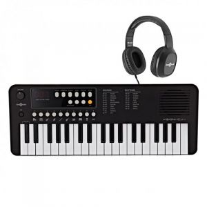 VISIONKEY-1 Mini Piano Num&eacute;rique Enfant et D&eacute;butant avec Casque - Clavier de Piano Electrique 37 Touches USB-C, Noir