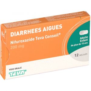 Teva Nifuroxazide Conseil 200 mg - 12 Gélules - Comparer Teva Nifuroxazide Conseil 200 mg - 12 Gélules - Comparer