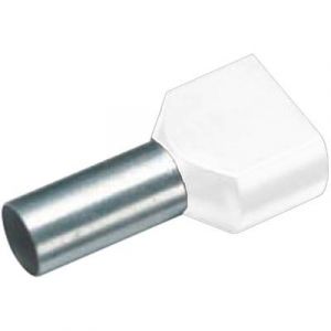 Cimco Embout double d'extr&eacute;mit&eacute; de c&acirc;ble 18 2460 2 x 0.50 mm&sup2; x 8 mm partiellement isol&eacute; blanc 100 pc(s)