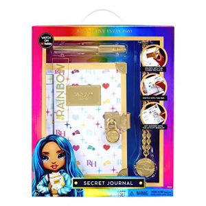 MGA RAINBOW HIGH Journal à la Mode Secrets en sécurité – Contient 1 Stylo doré, 1 Cahier d’activité, 1 Collier avec 1 Pendentif – Garde Les idées, Joue 1 Chanson, 6 Ans+, 578499EUC