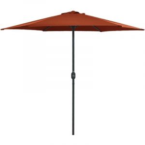 Image de VidaXL Parasol d'extérieur et mât en aluminium 270x246 cm Terre cuite