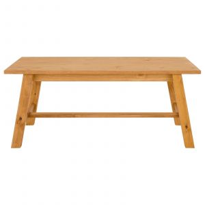 Idimex Table basse rectangulaire en bois massif, coloris naturel
