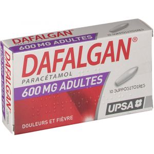 Upsa Dafalgan 600 mg - 10 Suppositoires