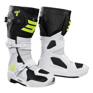 Shot Bottes Race 6 Noir Blanc Jaune - Taille 45