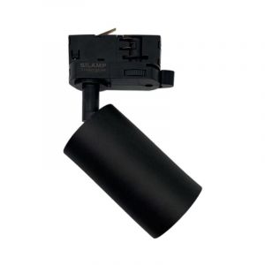 Silumen Spot LED sur rail 80° Triphasé pour ampoule GU10 - Noir