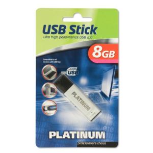 Image de Bestmedia 177556 - Clé USB 2.0 Platinum ALU 8 Go