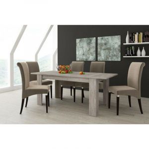 Alter Dmora - Table de salle à manger extensible, Console extensible, Table moderne avec rallonge, 160 / 220x88h80 cm, Couleur chêne