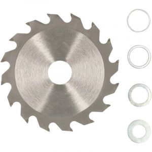 KOTARBAU Lame de scie en carbure pour bois 16 dents Ø 125 mm + anneaux réducteurs