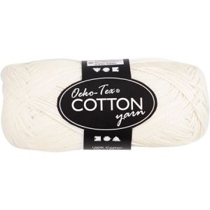 Pelote de fil de coton Blanc c é 50 g