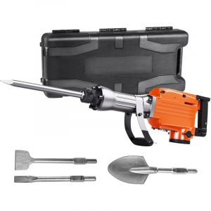 2200 W Marteau-Piqueur - VEVOR -Perforateur Burineur Démolition - 4 Burins 1350 BPM