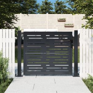 VidaXL Portail de jardin anthracite 105x105 cm conception de carré