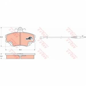 Trw Jeu de 4 plaquettes de frein à disque GDB400 d'origine