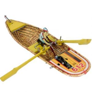 Schylling Jouet mecanique reedition ancien en m&eacute;tal fer blanc paya Rameur