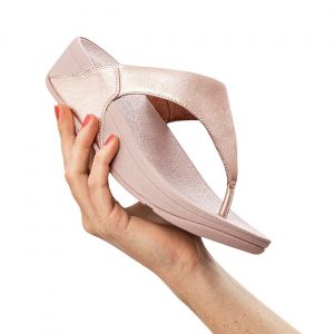 FitFlop Sandales Lulu en cuir femme, Rose (Rose Gold 323), 41 EU