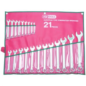KS Tools Jeu de 21 cl&eacute;s mixtes m&eacute;triques - en trousse 922.0048 - KSTOOLS