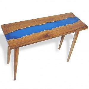 Image de VidaXL Table console Teck Résine 100 x 35 x 75 cm