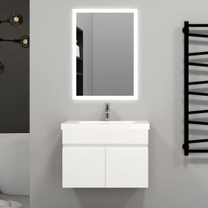 Biubiubath Miroir Salle de Bain Anti-buée, Miroir LED Vertical ou Horizontal, Blanc Froid