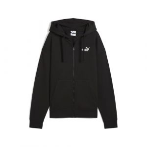 Puma ESS Small No. 1 Logo Comfort Full-Zip Hoodie FL, Sweat à Capuche Fille Black,