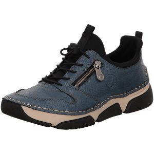 Rieker Femme 45951 Mocassin, Bleu, 36 EU