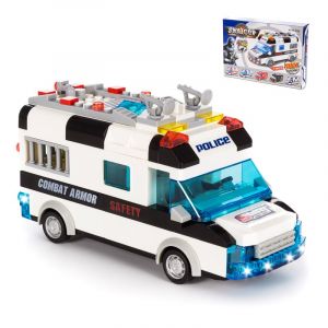 Dam Fourgonnette de police swat avec lumi&egrave;res et effets sonores.