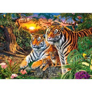 Castorland Puzzle 180 pièces : Famille de Tigres