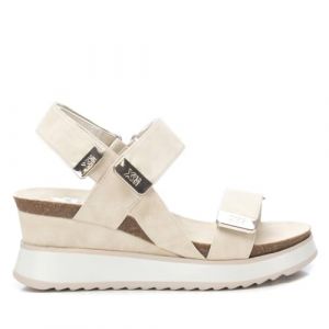 Xti Pour femme. Sandales 142619 off-white -Hauteur 7cm wedge