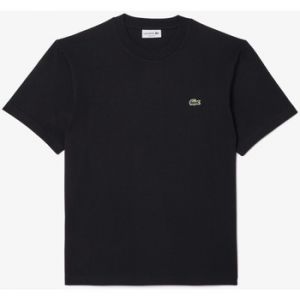 Lacoste Pour femme. T-shirt Pima Relaxed Fit noir