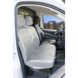 Walser Housse de siège Transporter en simili cuir pour Mercedes-Benz Vito 447, siège unique conducteur accoudoir intérieur