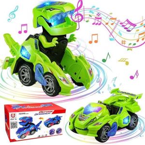 Jouet De Voiture Transformable Dinosaure - Transformers - Vert - 3 Ans Et Plus - Intérieur - Enfant - Mixte