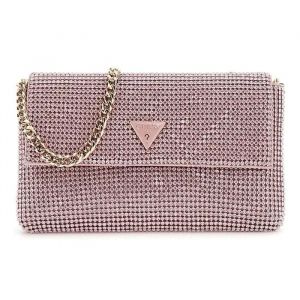 Guess Sac de soirée rose pour femme - Zalina Mini Flap Clutch Bellarose 314445