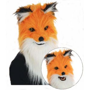 Ruedelafete Masque fourrure intégral de RENARD avec bouche articulée