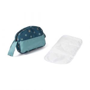 Bayer Chic 2000 - Sac à Langer pour poupées, Sac à Langer pour poupée, Accessoire de poupée, Sac de poupée, étoiles, Turquoise