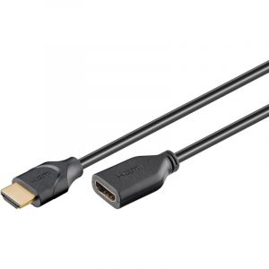 Goobay 61313 C&acirc;ble d'extension HDMI haute vitesse avec Ethernet (4K@60Hz), c&acirc;ble HDMI m&acirc;le &agrave; femelle, rallonge HDMI UHD pour PS5/Xbox/ordinateur portable/moniteur, etc. 5 m&egrave;tres