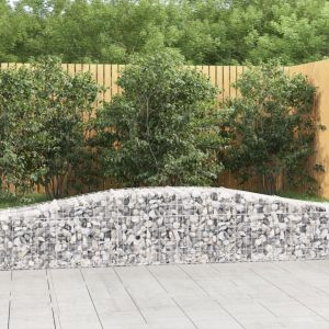 Image de VidaXL Paniers à gabions arqués 4 pcs 400x50x40/60 cm Fer galvanisé