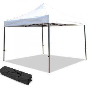 Tonnelle pliante 3 x 3 professionnelle, tente/chapiteau pour march&eacute;s, foires... blanc - blanc