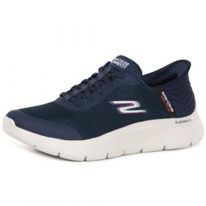 Skechers Homme Go Walk Flex-Hands Up Basket, Bleu Marine, 43 EU