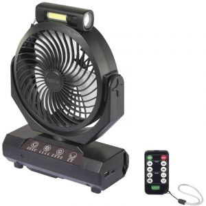 Sygonix Ventilateur sans fil 4.6 w (ø) 205 mm noir