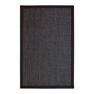 Storesdeco - Tapis en vinyle Deblon avec ganse, Tapis en pvc antid&eacute;rapant et r&eacute;sistant, Noir, 120 x 180cm