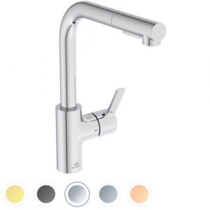 Ideal Standard Robinet de cuisine Gusto douchette extractible chrome + Nettoyant